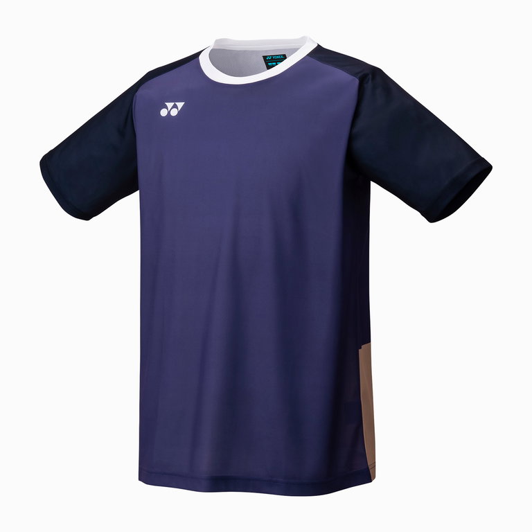 Yonex Sport T-shirt Practice Colourblock 16745 (100% Polyester) 2025 Blueberry blue Boys